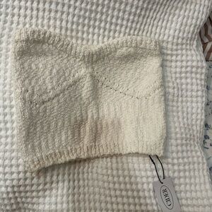 Cider Ivory Knit Tube Top